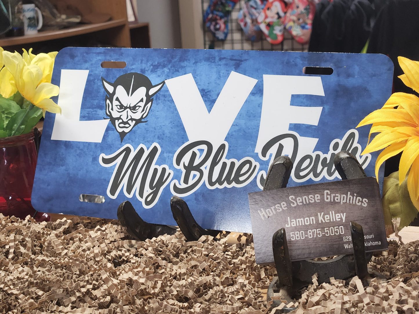 License plates of Local schools.