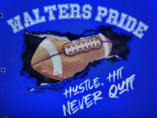 Hustle hit never quit walters blue devils shirt