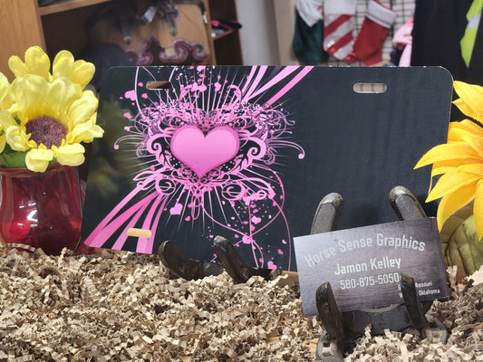 License Plates Hearts and Love add a name