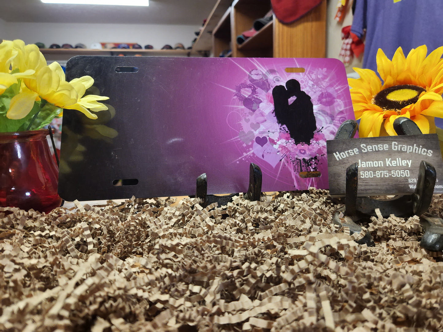 License Plates Hearts and Love add a name