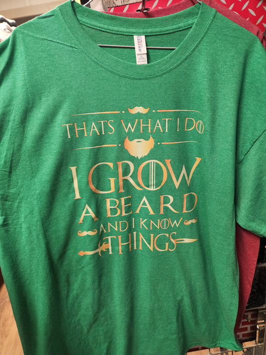 Thats what I do I grow a beard and I know things