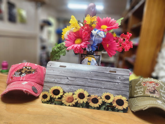 Sunflower License Plates ready for your Name.