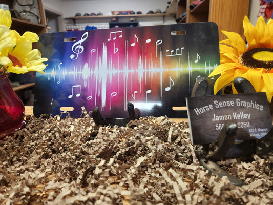 Music Notes License Plates ready for custom name !