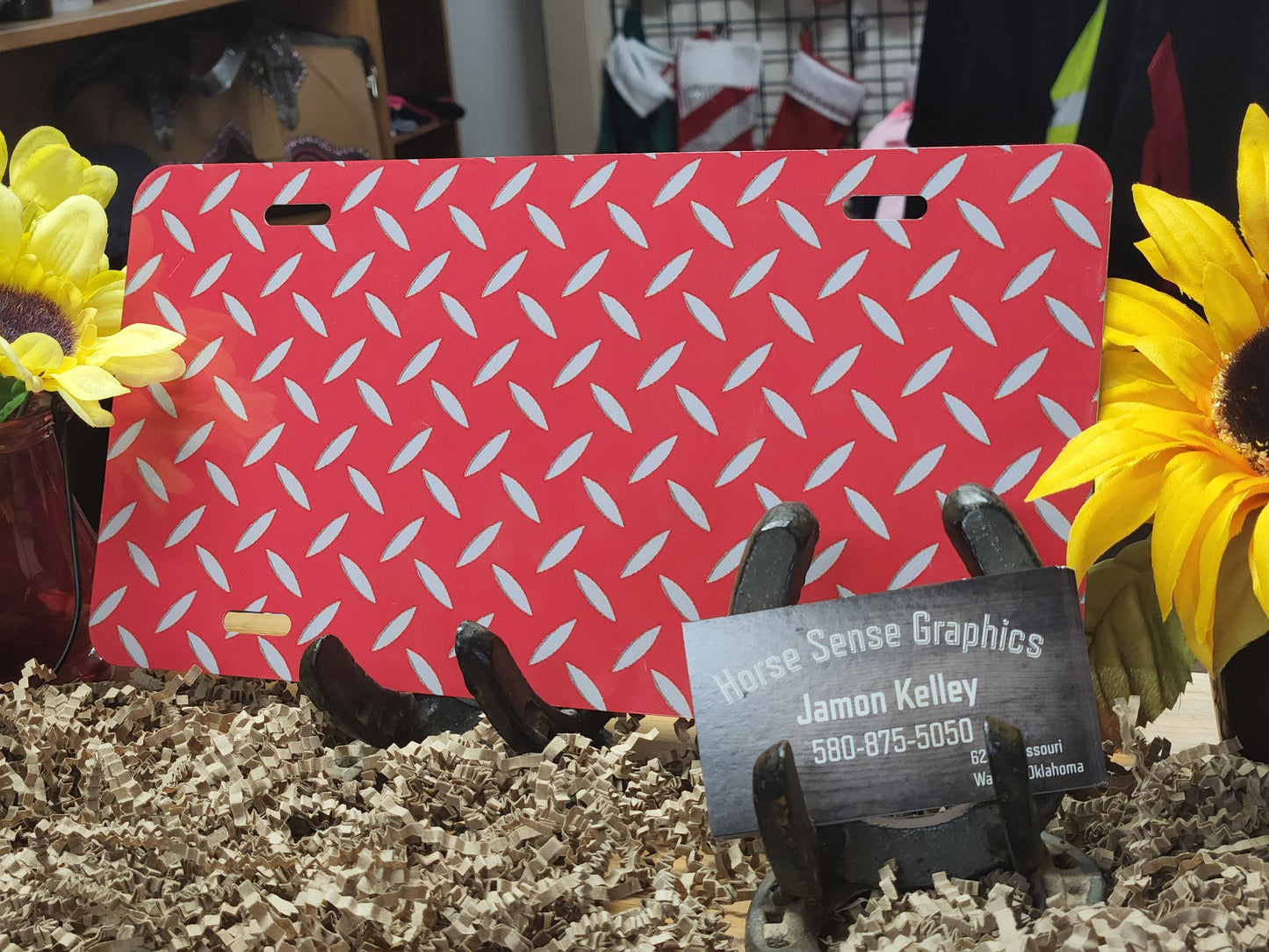 LICENSE PLATES READY FOR LOGO, NAME OR BRAND!